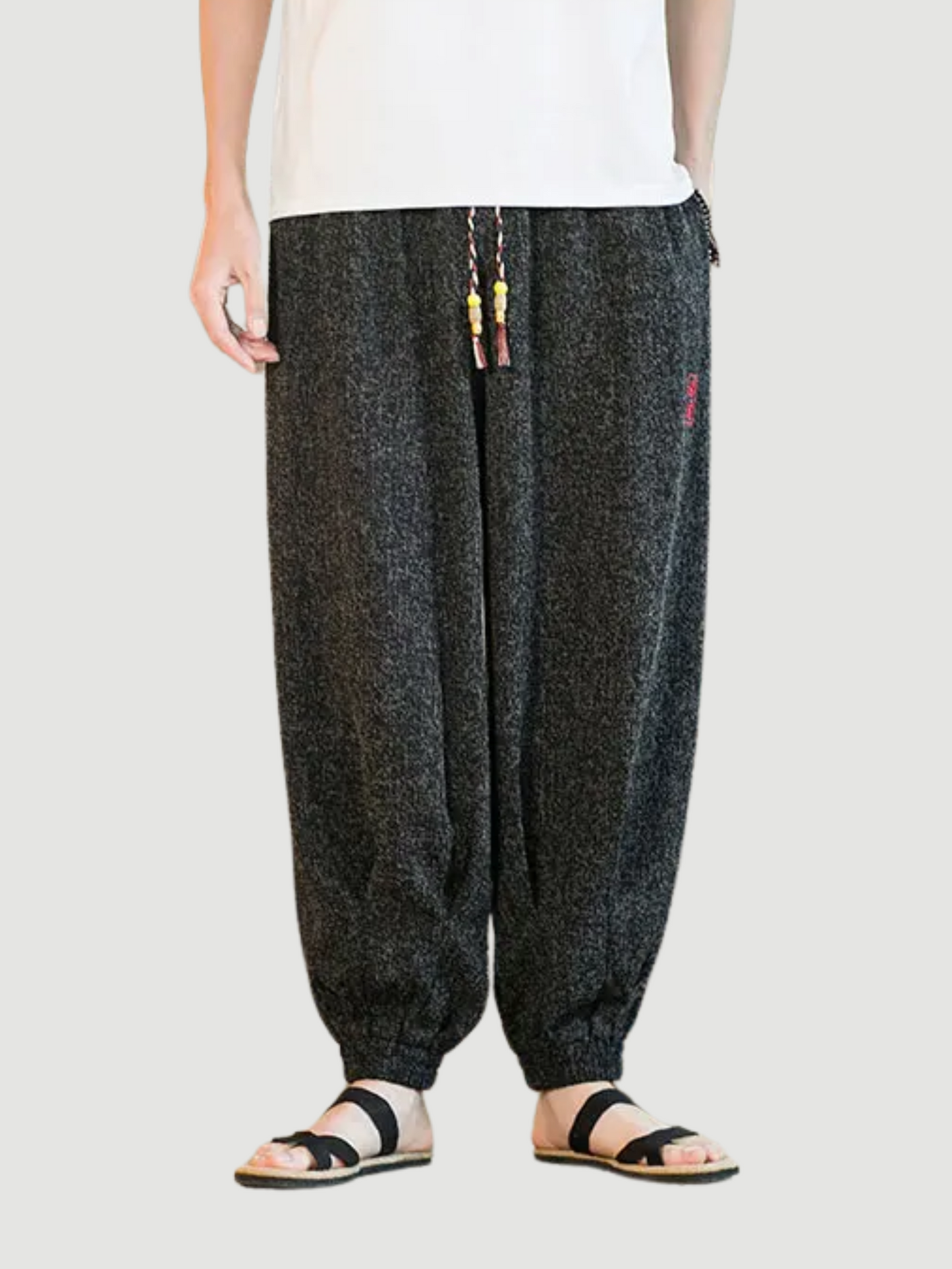 Pantalon Brodé Style Japonais