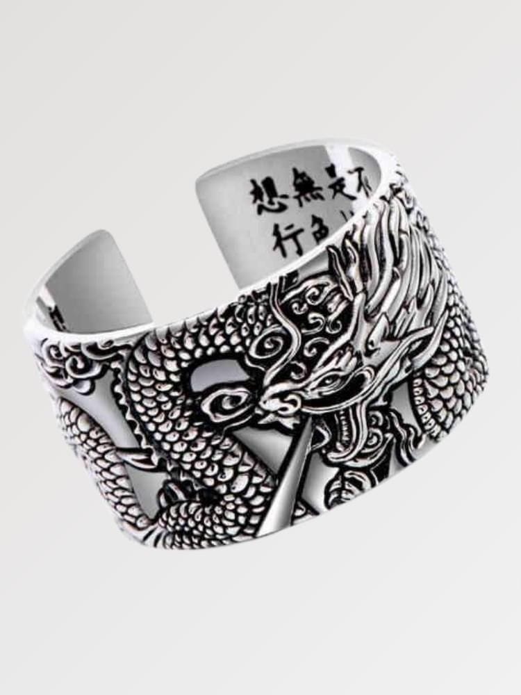 Bague Dragon Argent 'Ryujin' - KietsuJapan