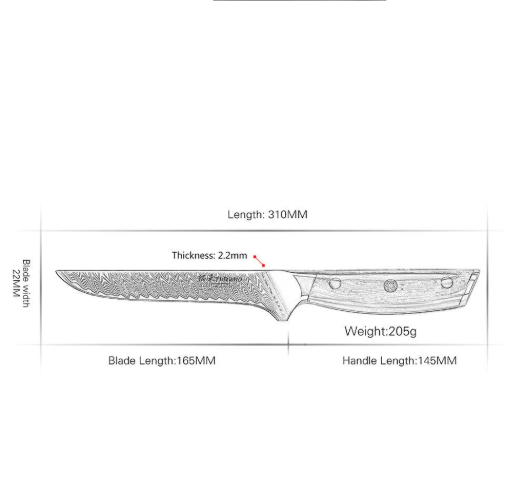 Couteau de Boucher Damas
