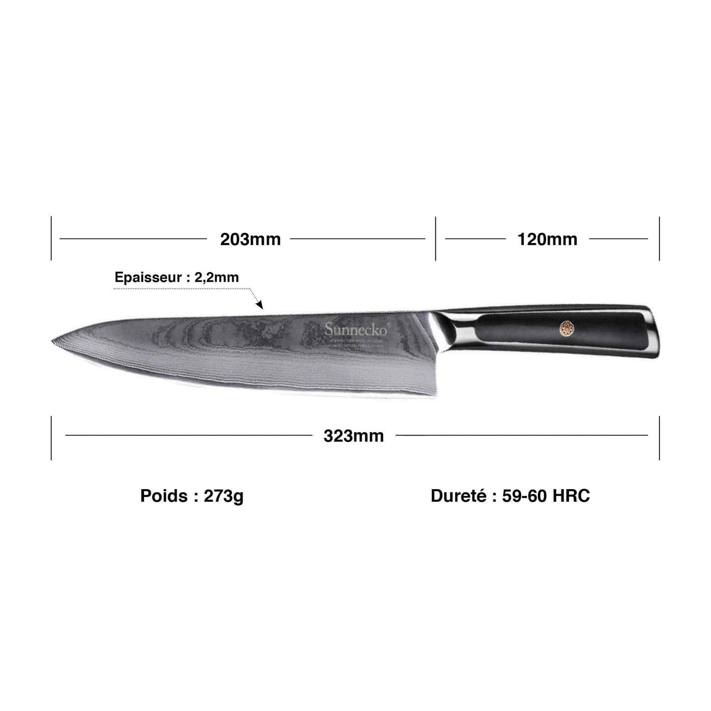 Couteau de Chef 20 cm | KietsuJapan