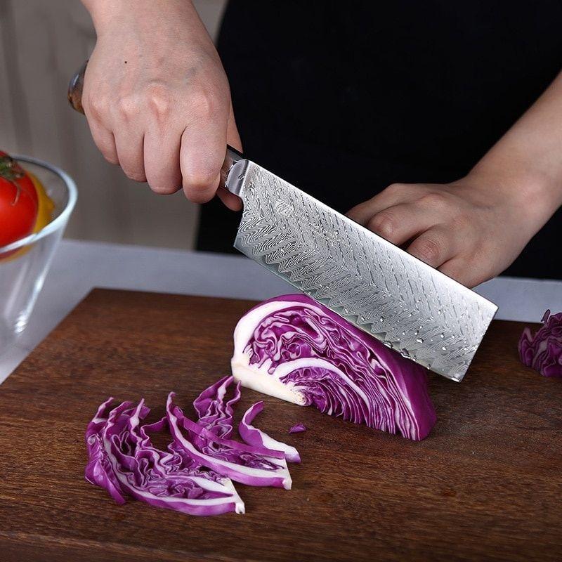 Couteau Lame Damas Nakiri | KietsuJapan