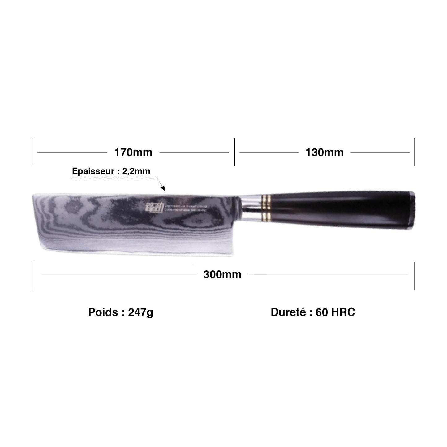 Couteau Nakiri couperet Japonais | KietsuJapan