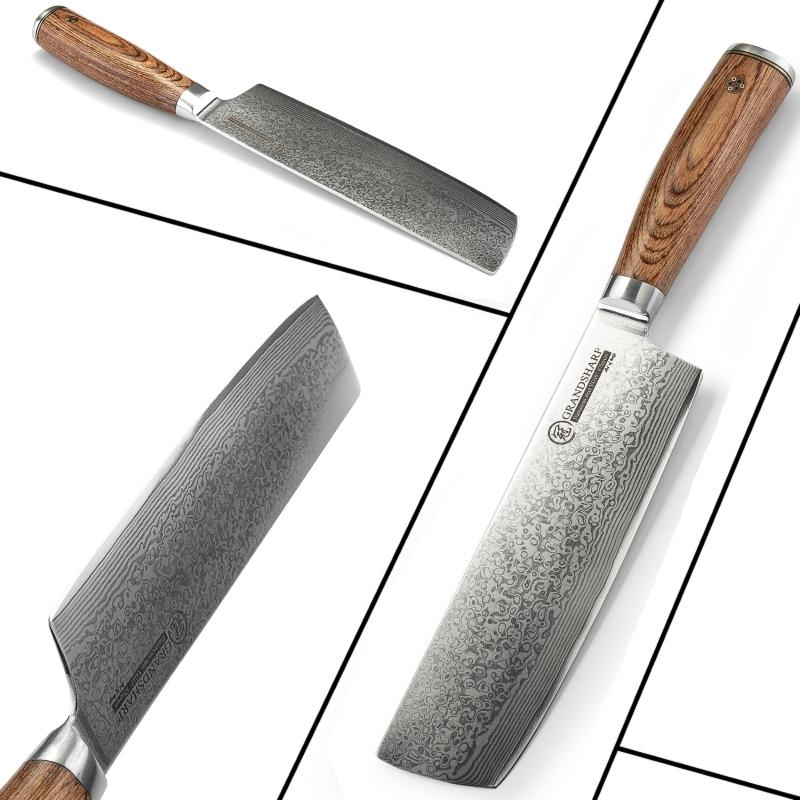 Couteau Nakiri Manche Pakka Brun | KietsuJapan