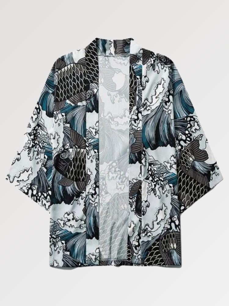 Haori Japonais Koi x Kanagawa