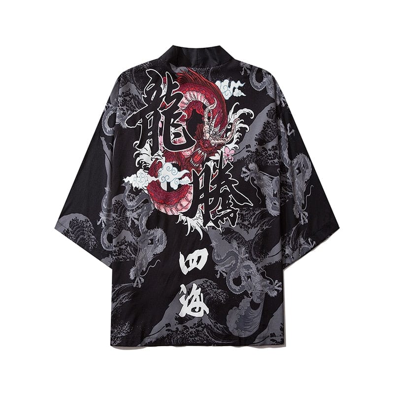 Kimono Haori - Dragon Rouge - KietsuJapan