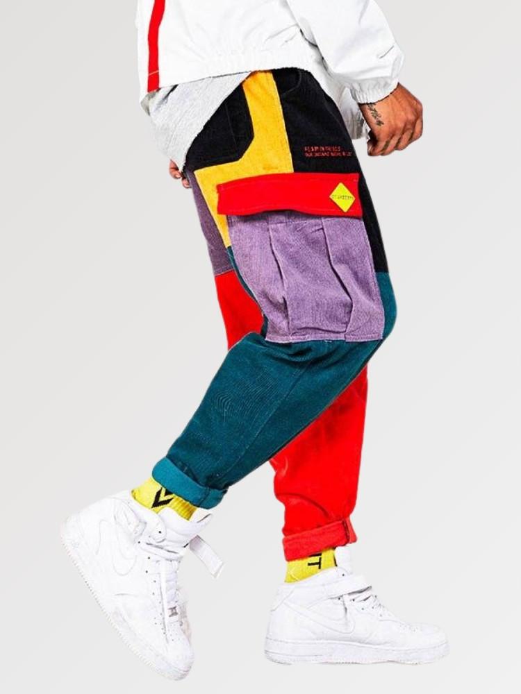 Pantalon Cargo en Couleur 'Colorbind'