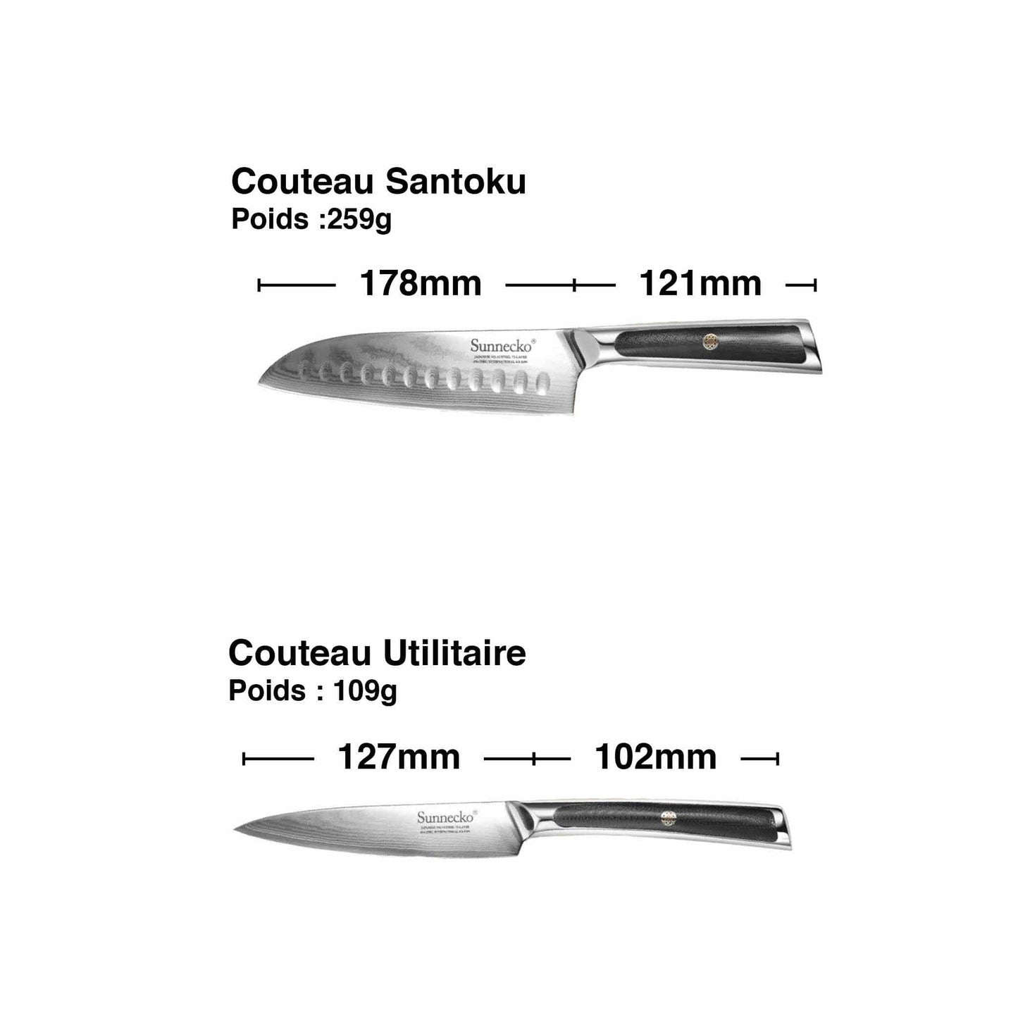 Set 2 Couteaux Cuisine Forgé | KietsuJapan