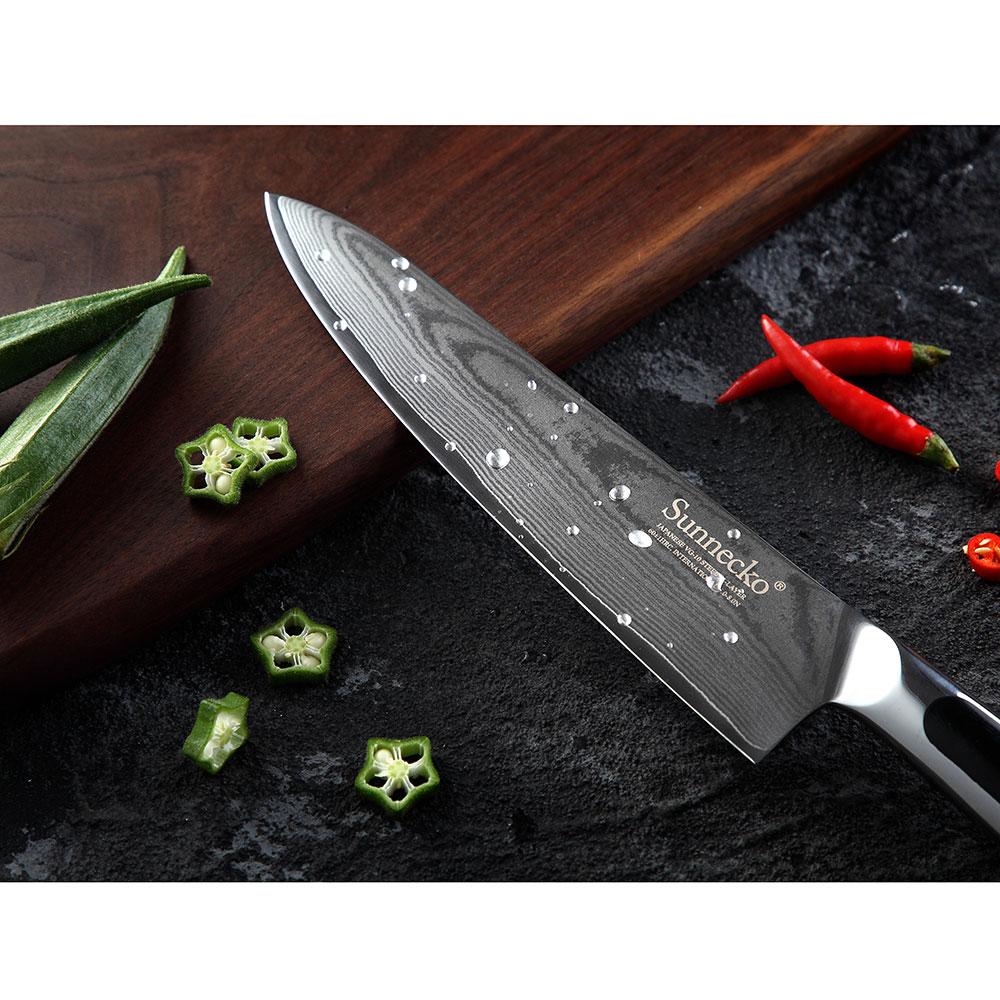 Set Couteau Cuisne 3 Couteaux Damas | KietsuJapan