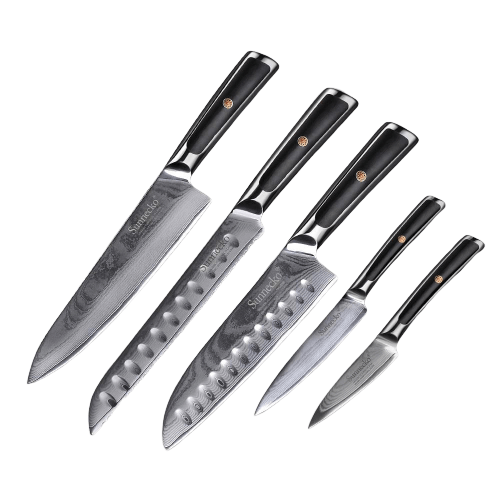 Set Couteaux Cuisine 5 Couteaux Damas | KietsuJapan