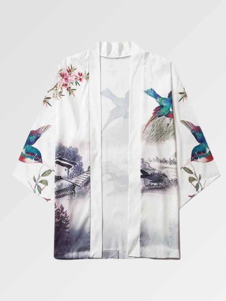 Veste Kimono Imprimé Kashiwa