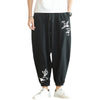 Pantalon Brodé Style Japonais