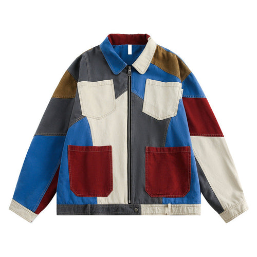 Veste Streetwear Bicolore Letter Akoya