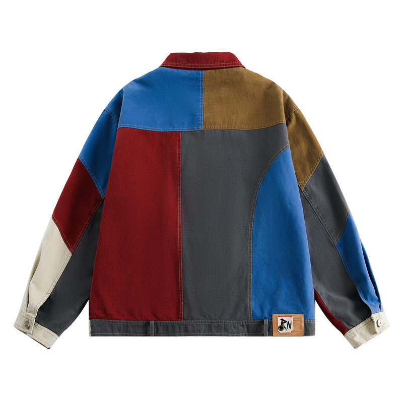Veste Streetwear Bicolore Letter Akoya
