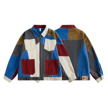 Veste Streetwear Bicolore Letter Akoya