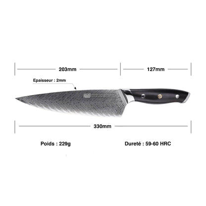 Couteau de Chef Japonais Damas | KietsuJapan