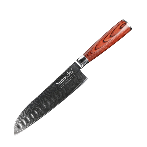 Couteau Japonais Santoku Manche Pakka Brun | KietsuJapan