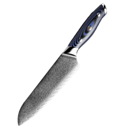 Couteau Santoku Manche Bleu | KietsuJapan