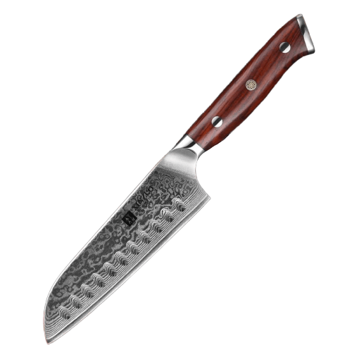 Couteau Santoku Manche Palissandre Courbé | KietsuJapan
