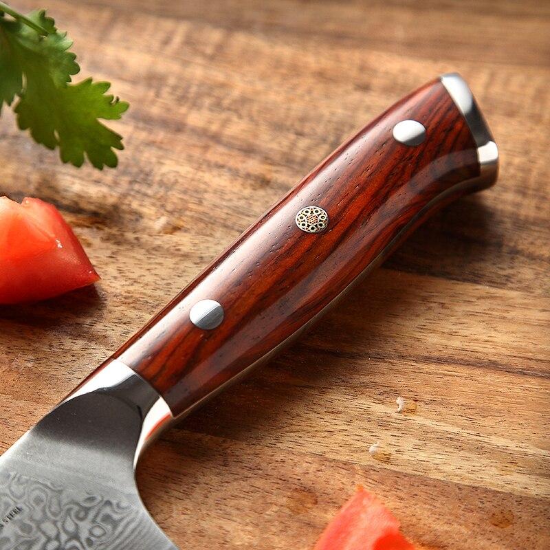 Couteau Santoku Manche Palissandre Courbé | KietsuJapan