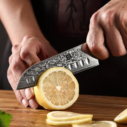 Couteau Santoku Manche Palissandre Courbé | KietsuJapan