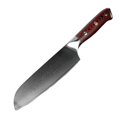 Couteau Santoku Manche Rouge | KietsuJapan