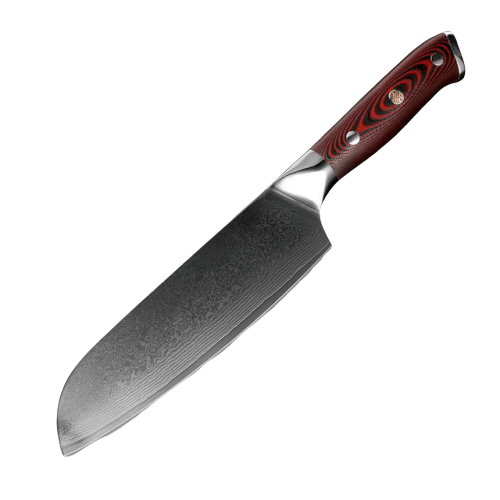 Couteau Santoku Manche Rouge | KietsuJapan