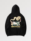 Hoodie Imprimé Japonais Neko x Dragon