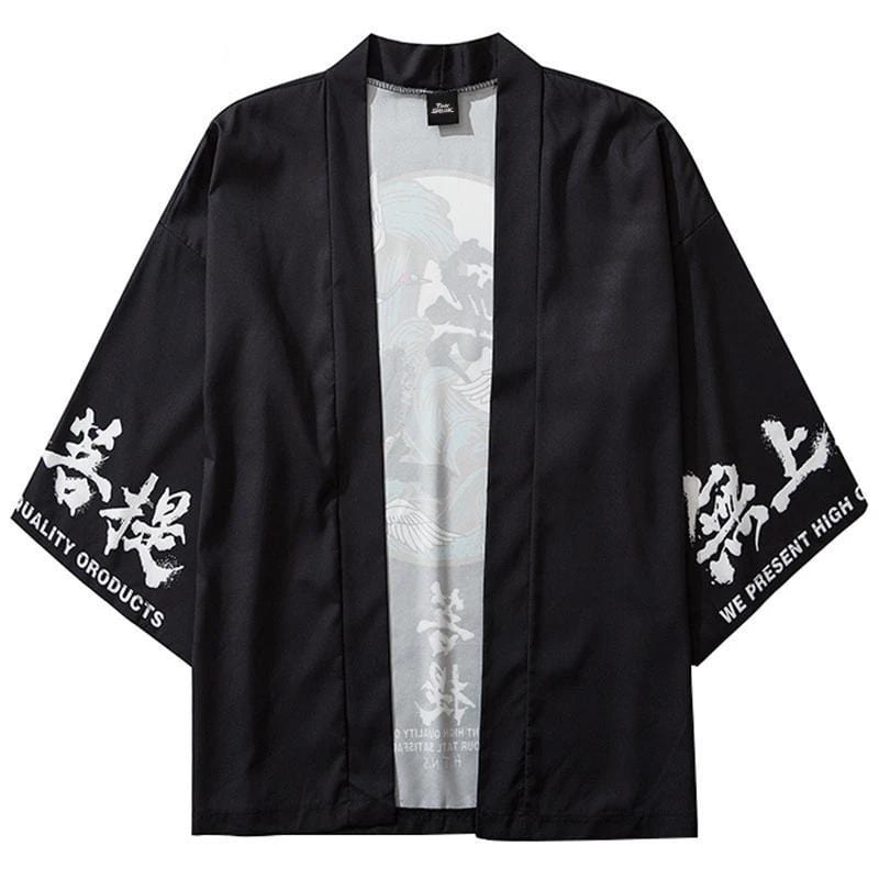 Kimono Haori - Black out - KietsuJapan