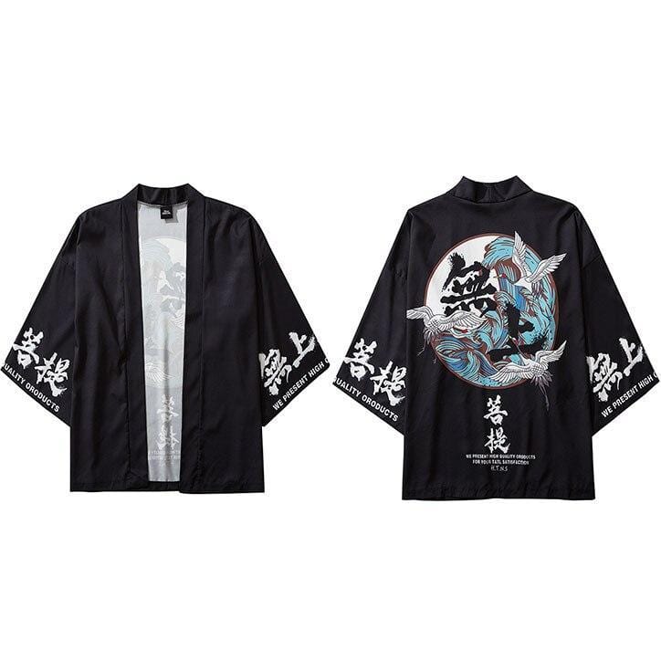 Kimono Haori - Black out - KietsuJapan