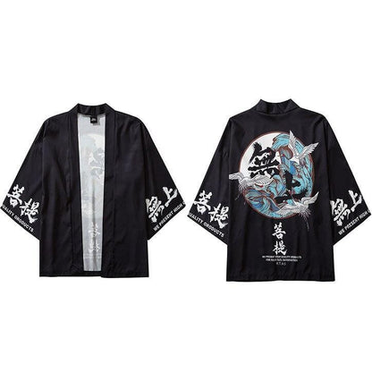 Kimono Haori - Black out - KietsuJapan