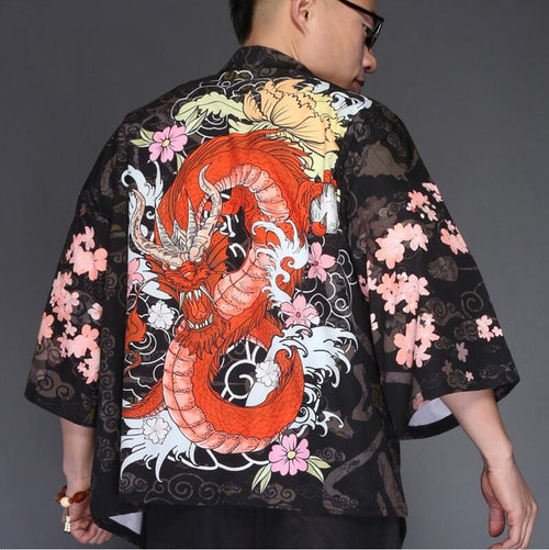 Kimono Haori </br> Shenron Aka - KietsuJapan
