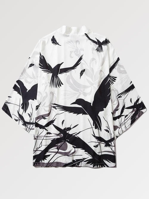 Kimono Noir et Blanc Karasu
