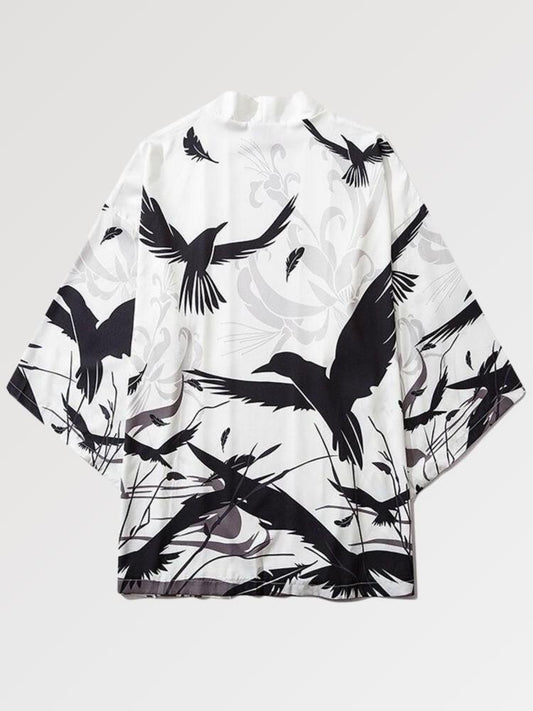 Kimono Noir et Blanc Karasu