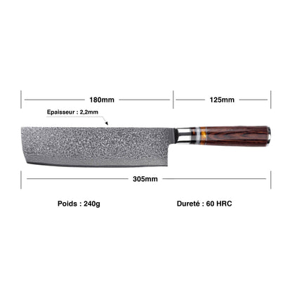 Nakiri Japonais Manche Grenat | KietsuJapan