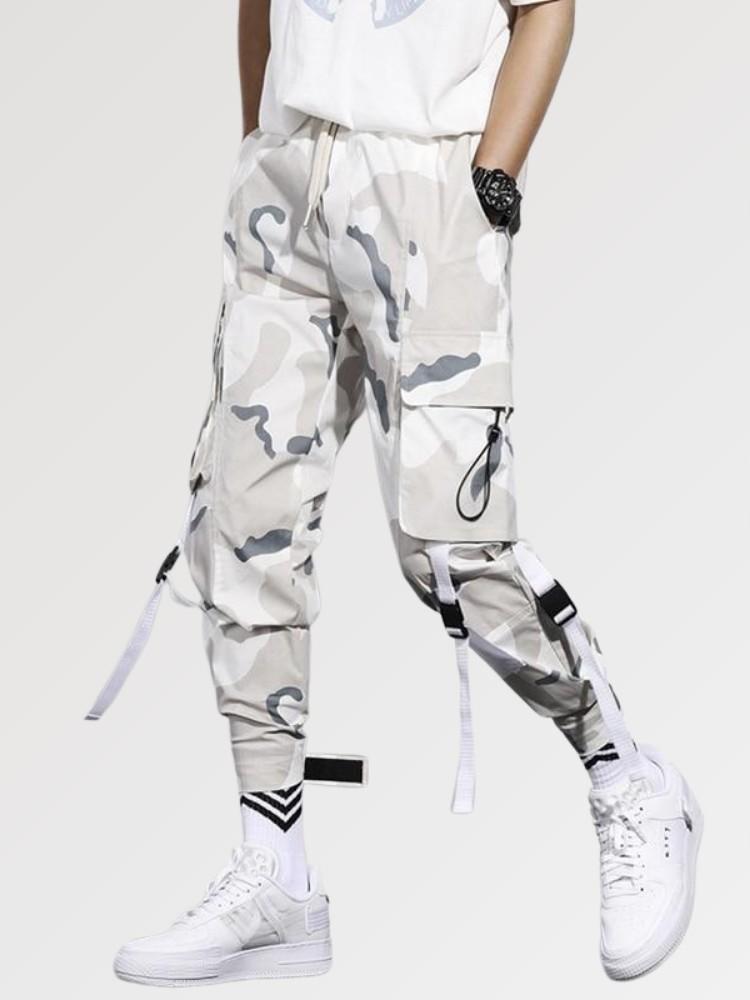 Pantalon Cargo Militaire Blanc 'Technical'