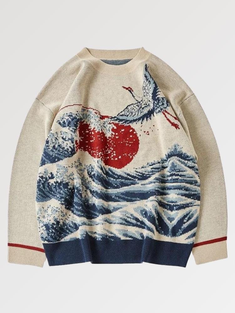 Pull Vague Japonaise Kanagawa