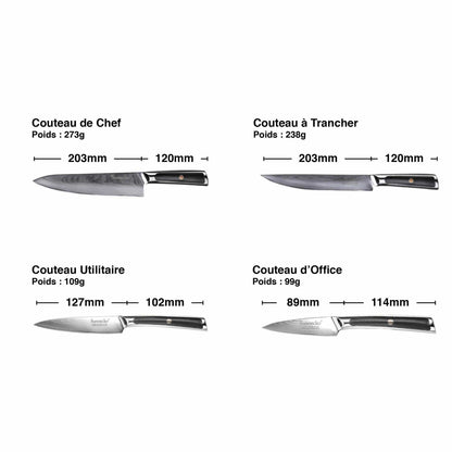 Set Couteaux Cuisine Haut de Gamme | KietsuJapan