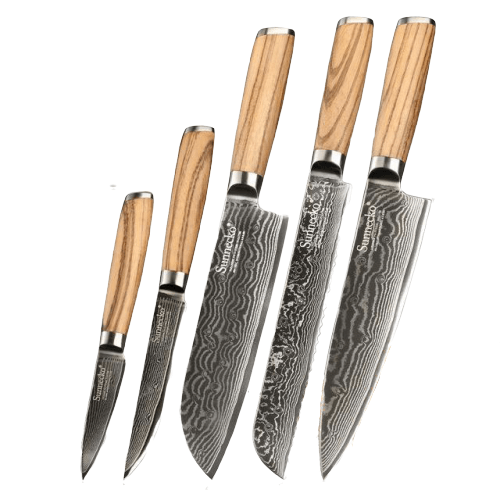 Set Couteaux Cuisine Manche Bois | KietsuJapan