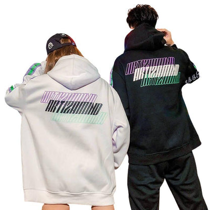Sweat à Capuche Écriture Japonaise Glitch