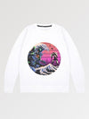 Sweat Japonais Retro Wave Pattern