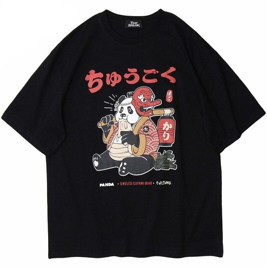 T-Shirt japonais </br> Panda Loux - KietsuJapan