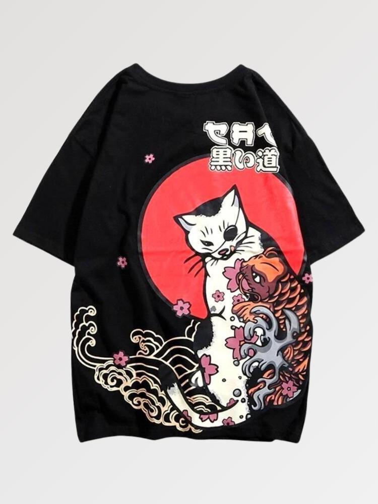 T-Shirt Japonais Koi x Neko