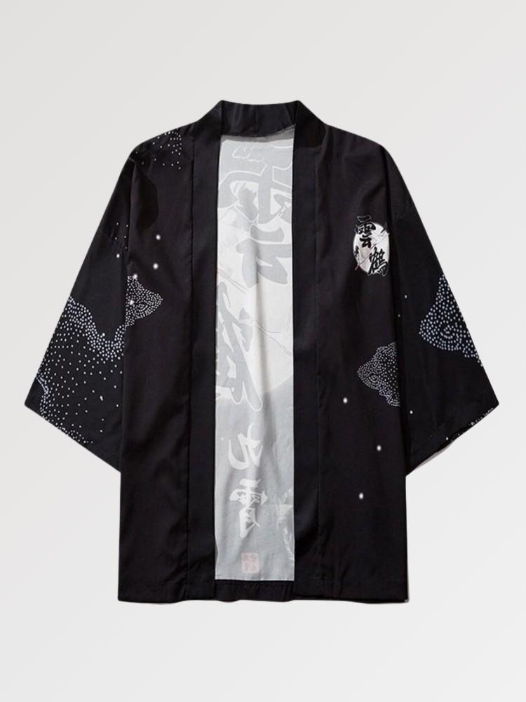 Veste Kimono Noir Shinshiro